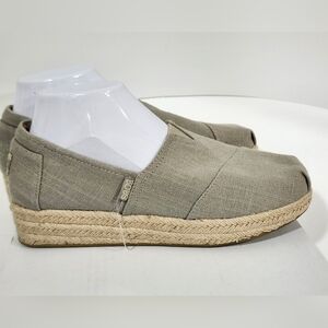 Skechers BOBS Highlights Slip-on Espadrille Wedge Shoe Size 8.5 NWT